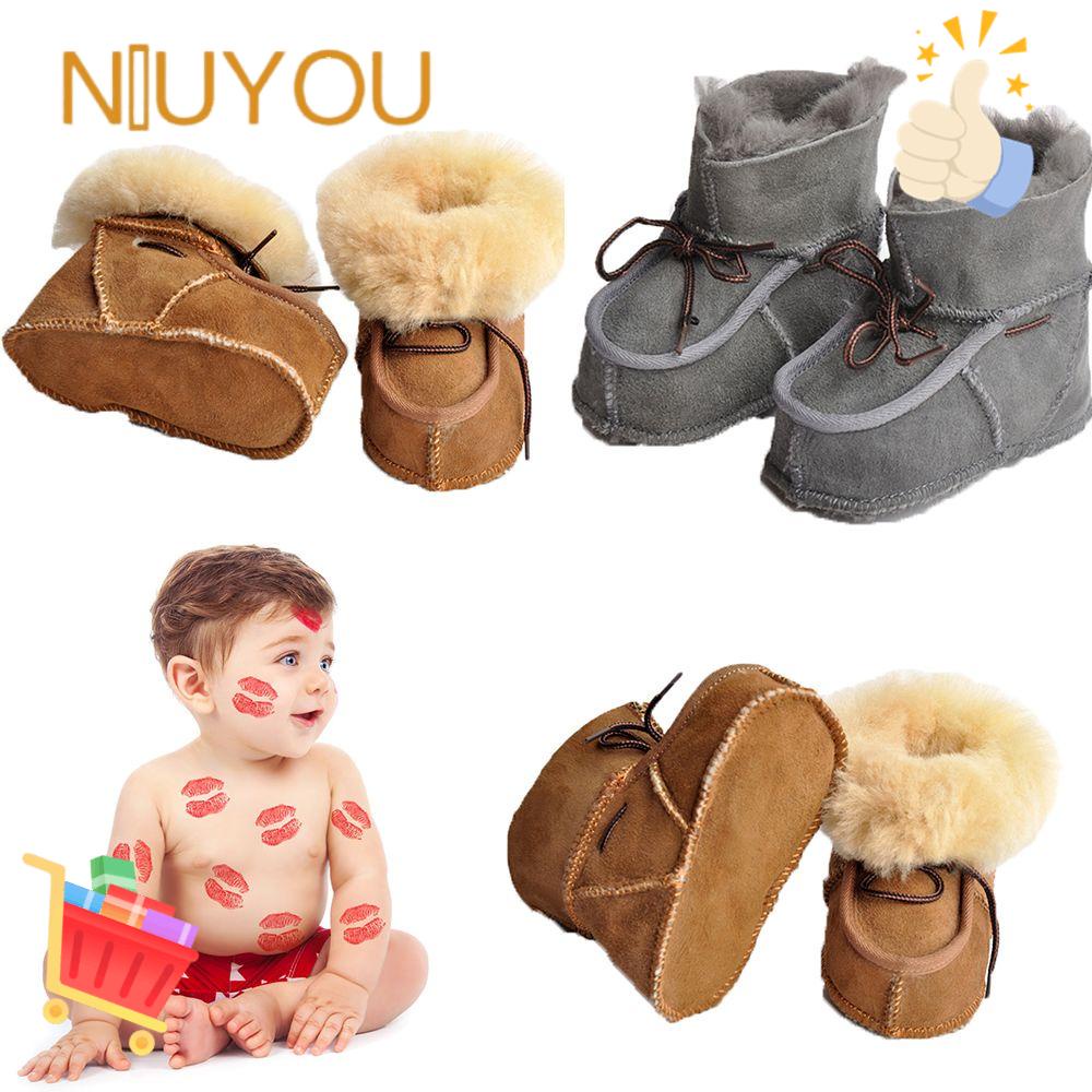 Giày Len Lót Lông Cừu Giữ Ấm Mùa Đông Cho Bé Sơ Sinh