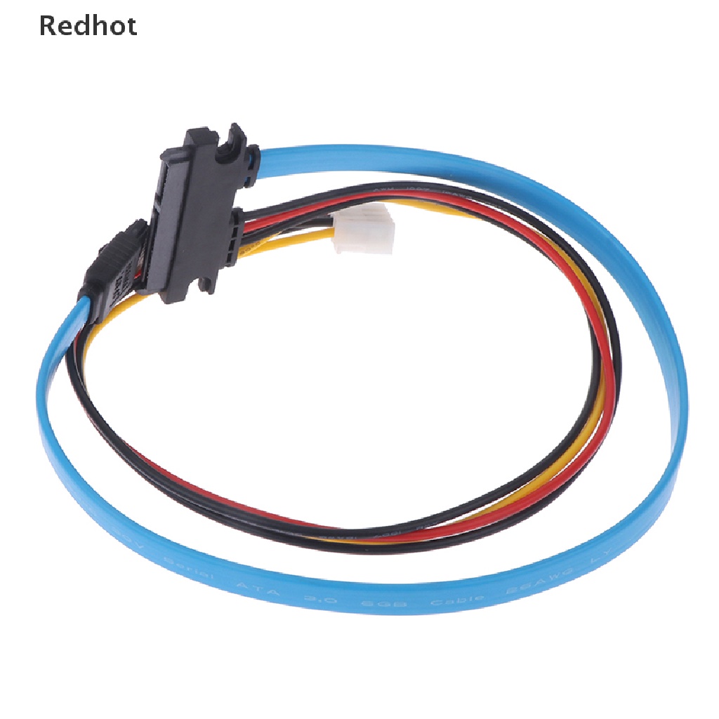 Dây Cáp Tích Hợp Nguồn Ổ Cứng 4Pin Female &amp; SATA 3.0 Male Sang SATA 22Pin (7 + 15Pin) Dài 40cm