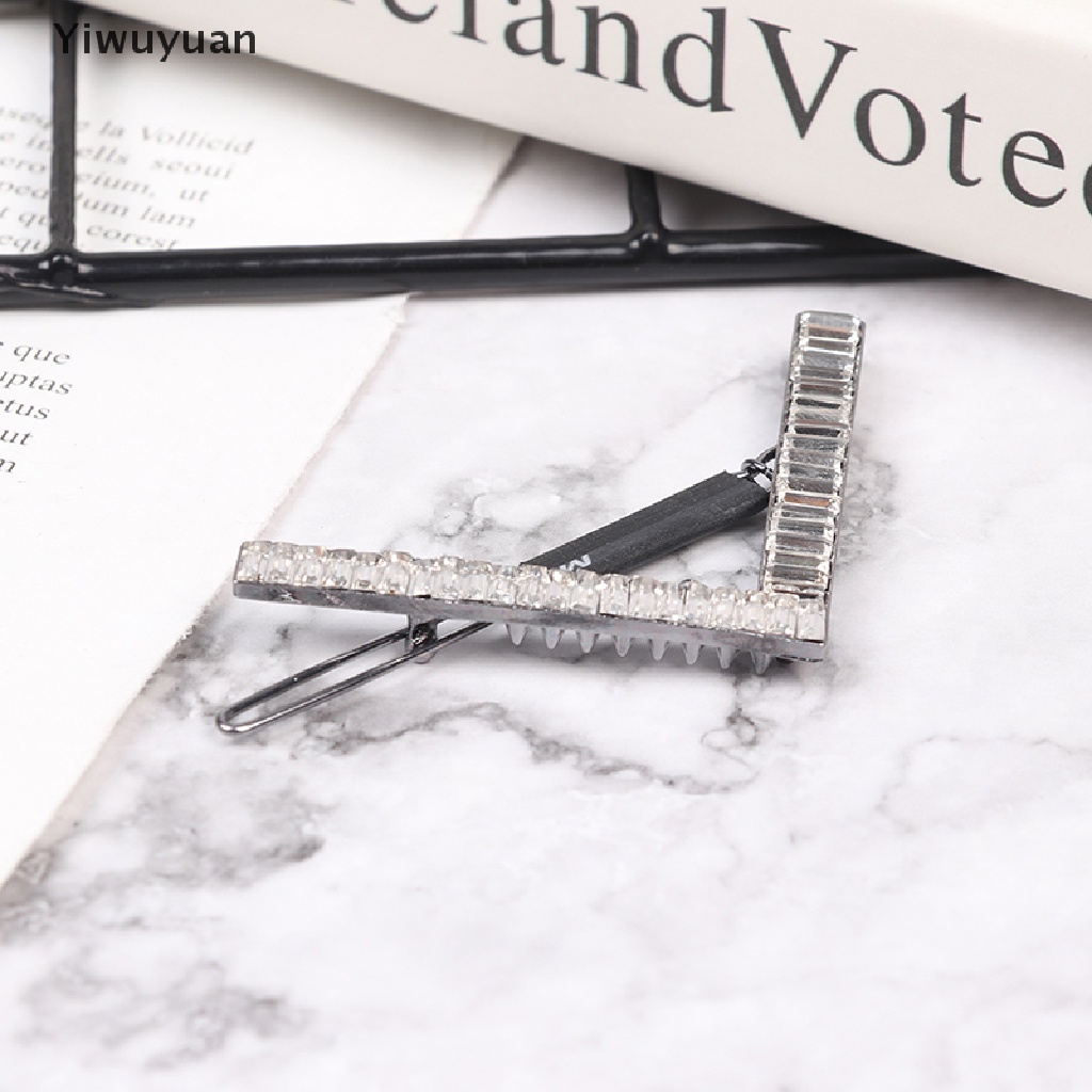 Kẹp Tóc Kim Loại Đính Đá Zircon Thời Trang Cho Nữ