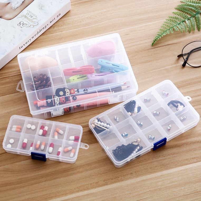 Hộp Nhựa Đựng Đồ Cá Nhân Mini Có Nắp, Tủ Nhựa Đựng Thuốc Y Tế 10/15/24 Chia Nhiều Ngăn [ HCM ]