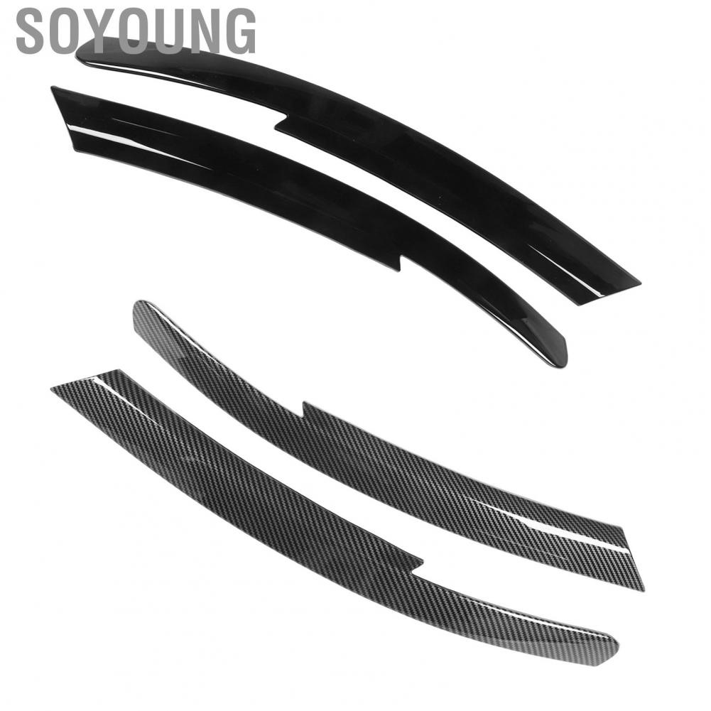 Soyoung Headlamp Eyelids Cover  Protective Scratch Resistant Headlight Eyebrow Trim Perfect Match 2Pcs for Commodore HSV