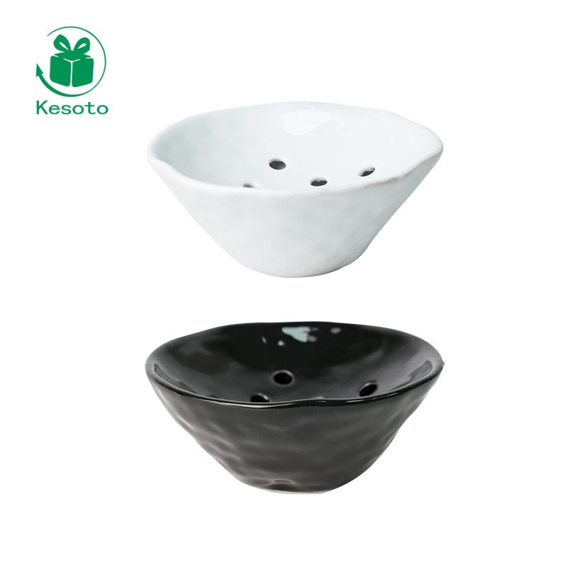 Bát cắm hoa Kesoto bằng gốm sứ có lỗ trang trí nghệ thuật phong cách Trung Hoa