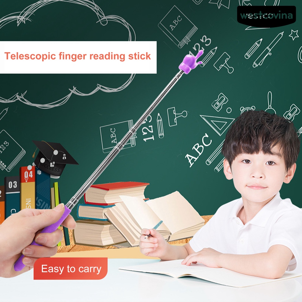 [COD]♪Gậy Đánh Dấu Bằng Thép Không Gỉ Tay Cầm Chống Trượt Có Thể Thu Gọn Đa Năng Hỗ Trợ Dạy Học