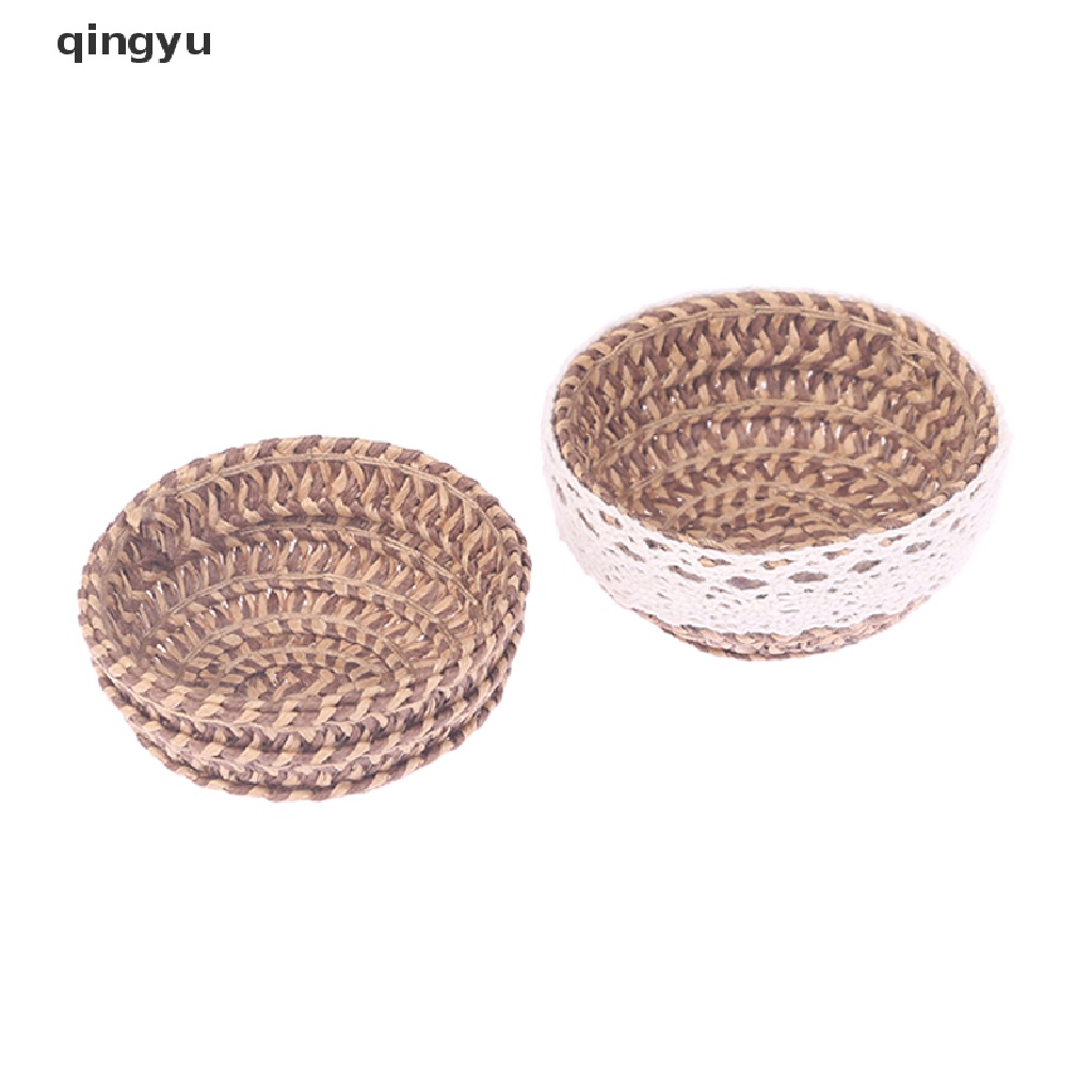 Giỏ Đan Đựng Trái Cây / Thực Phẩm Tỉ Lệ 1: 12 1: 6 Trang Trí Nhà Búp Bê