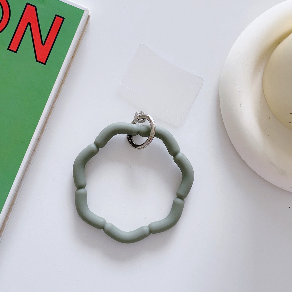 Ốp Điện Thoại Silicon Mềm Họa Tiết Hình Thoi Gắn Dây Đeo Cổ Tay Chống Thất Lạc