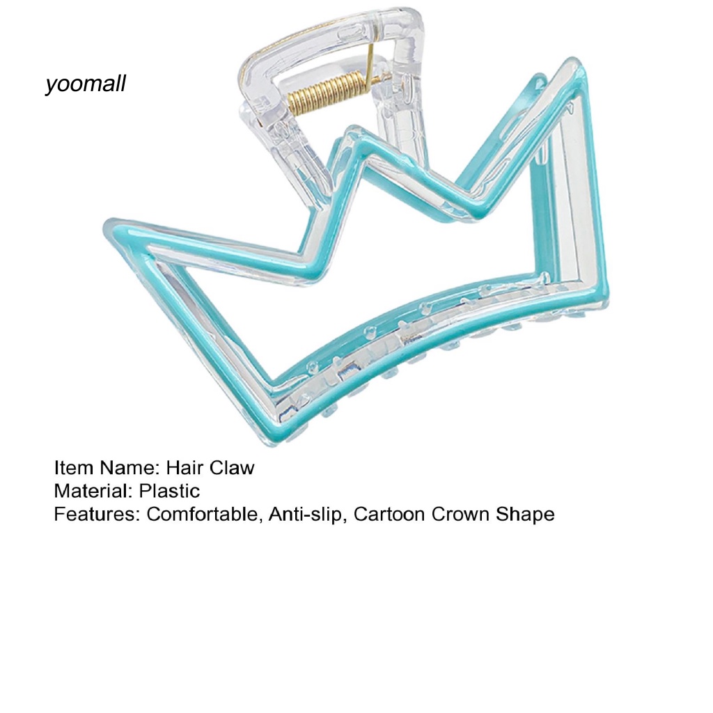 / Yo / Kẹp Tóc Hình Vương Miện Màu Sắc Tươi Sáng Cho Bé Gái Mọc Răng Chéo