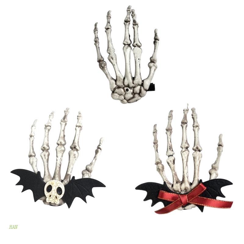 Kẹp Tóc Hình Đầu Lâu Phong Cách Vintage Cho Nữ