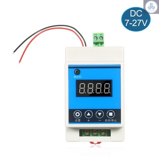 DC 7-27V Digital Delay Timer Control Switch Relay Module with Protective Shell & 0.01s-999min Timing Range for Smart Home Industrial Control