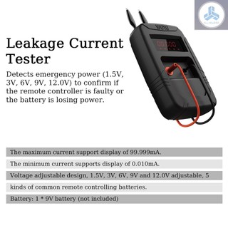 Leakage Current Tester Voltage Adjustable Remote Controlling Instrumentation Current Test Meter Induction Keys Circuit Board Repairing Device Microamp Current Tester