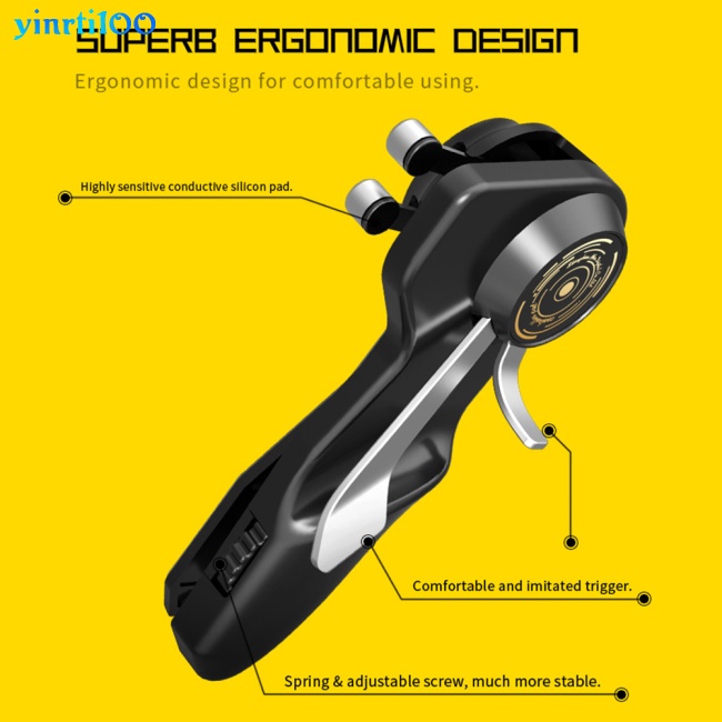 1 Cặp Cò Bấm Kim Loại Gọn Nhẹ 6 Ngón Tay Chơi Game Nhanh Chóng