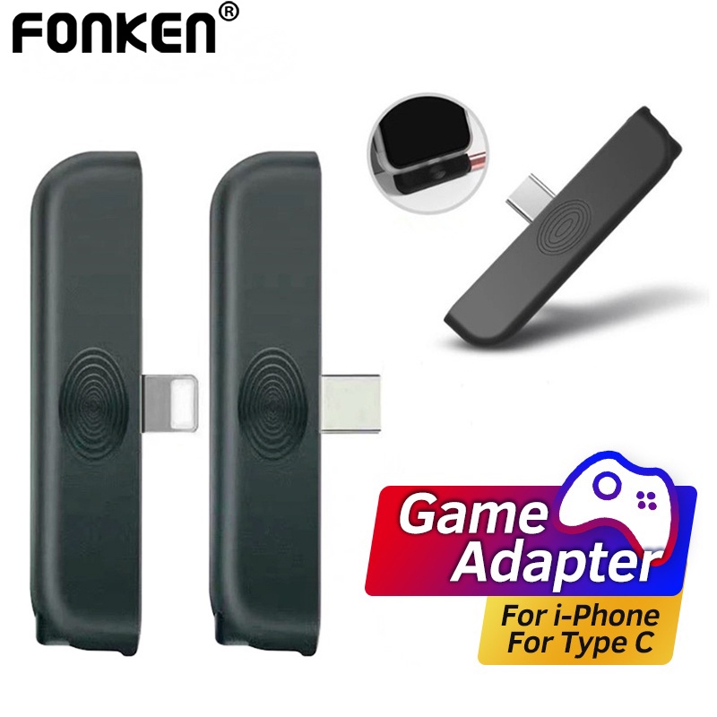 Bộ chuyển đổi FONKEN mở rộng âm thanh chữ T 90 độ type-C thích hợp cho tay cầm chơi game điện thoại di động