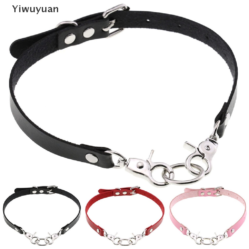 < Yiwuyuan > Vòng Cổ Choker Da Phong Cách Punk Gothic Bằng Kim Loại Cho Nam Và Nữ