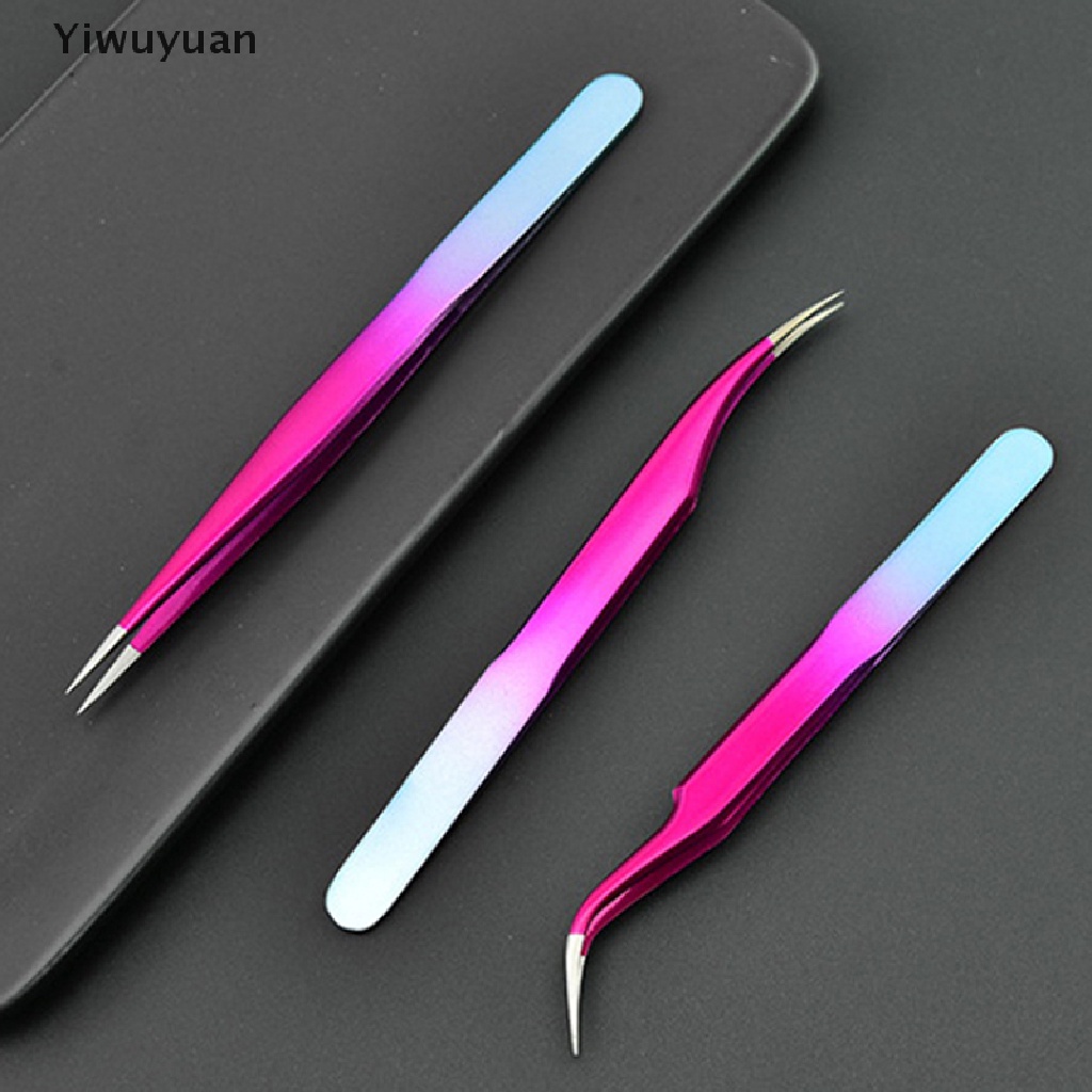 1 Nhíp Gắn Lông Mi Giả Thẳng &amp; Cong Bằng Thép Không Gỉ