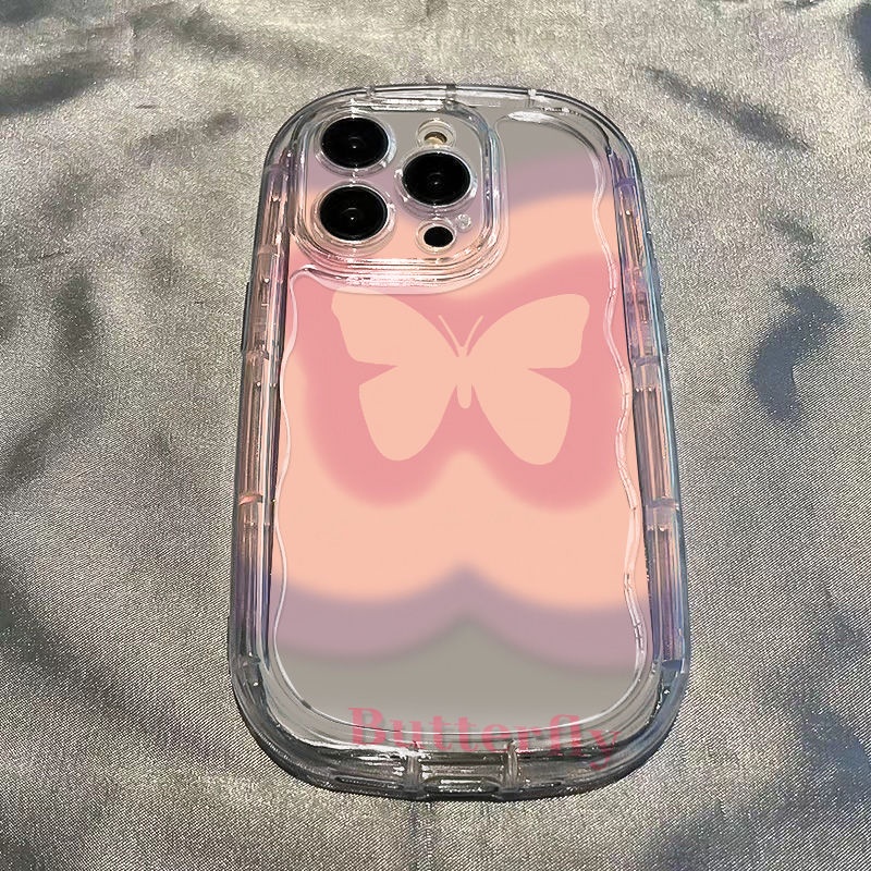 ✅Ốp Điện Thoại Mềm Trong Suốt Chống Sốc In Hình Bướm Hồng Cho Iphone xs xr 1112 148P13 promax 7