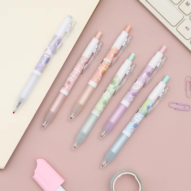 Bút Mực Gel Ngòi 0.5mm Hình Phi Hành Gia Hoạt Hình Sáng Tạo