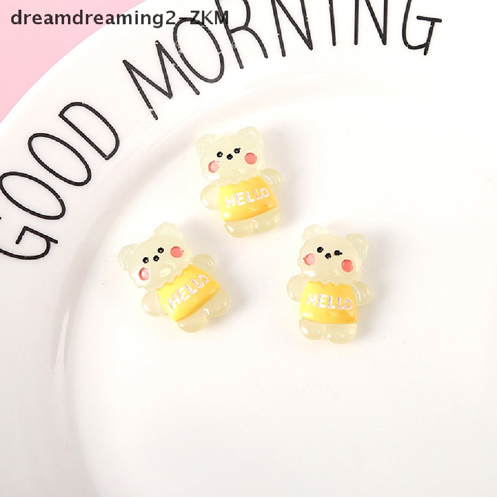 Bộ 2 Gấu Nhựa Phát Quang Dùng Làm Đồ Trang Sức Thủ Công DIY