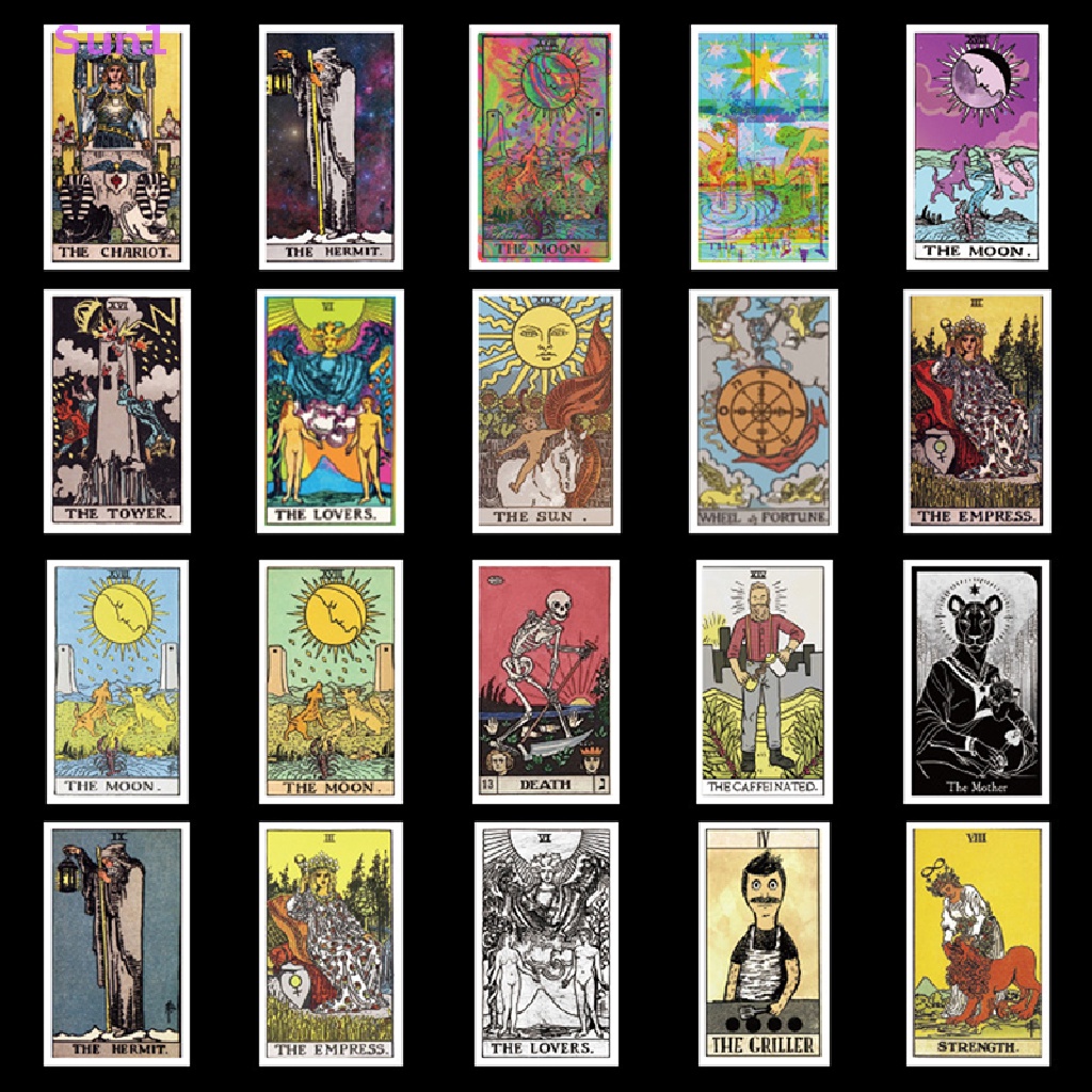 Set 60 Miếng Dán Hình Hoạt Hình Trang Trí Ván Trượt / Laptop / Vali / Đàn Guitar