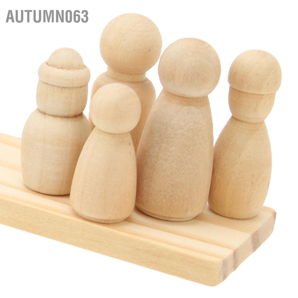 Autumn063 Đồ Chơi Đếm Cân Bằng Gỗ Tự Làm Cho Búp Bê Chưa Hoàn Thành Với Sắc Tố 8 Màu Trẻ Em