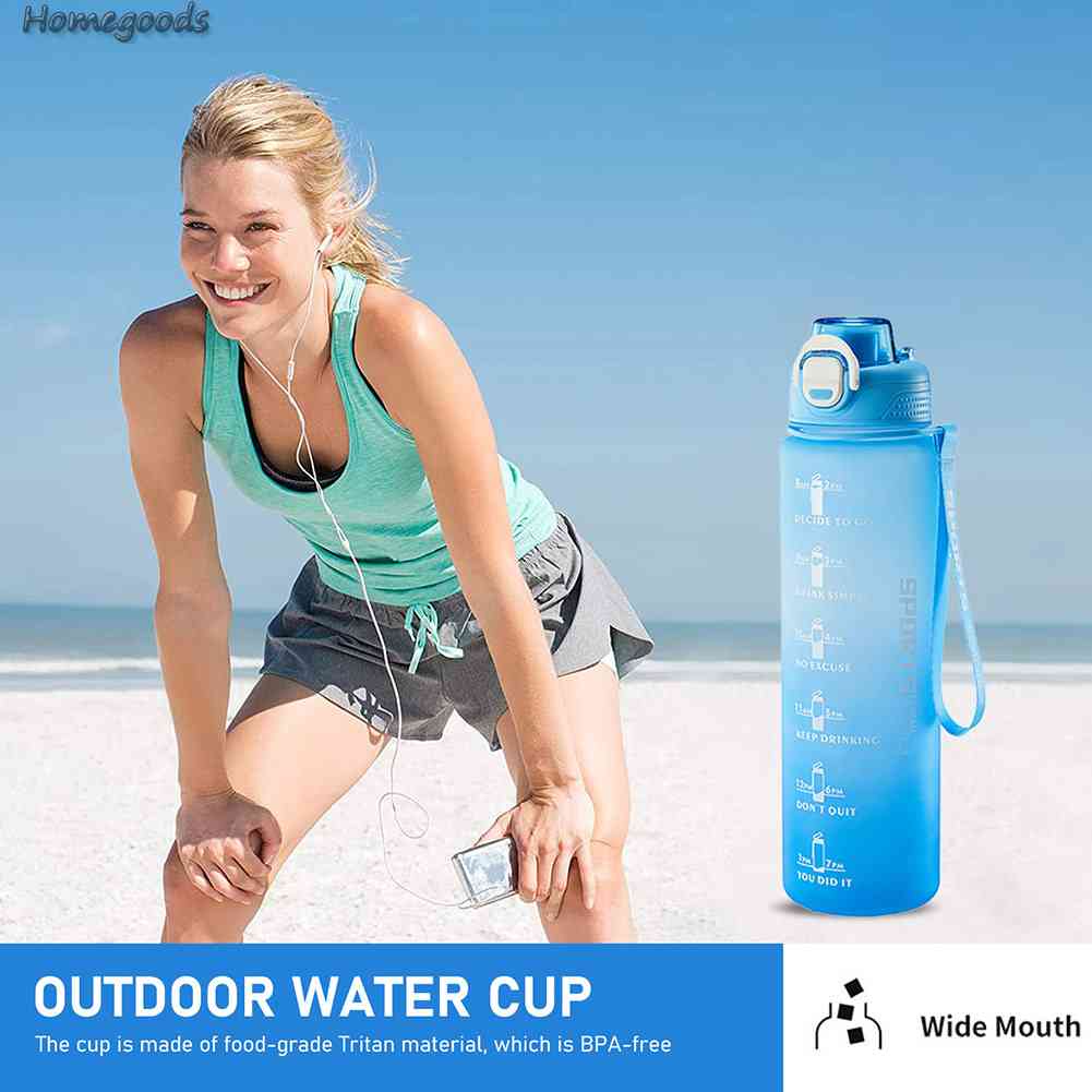Bình Đựng Nước Lạnh Màu Gradient Dung Tích 1000ML Tiện Dụng Cho Văn Phòng / Trường Học