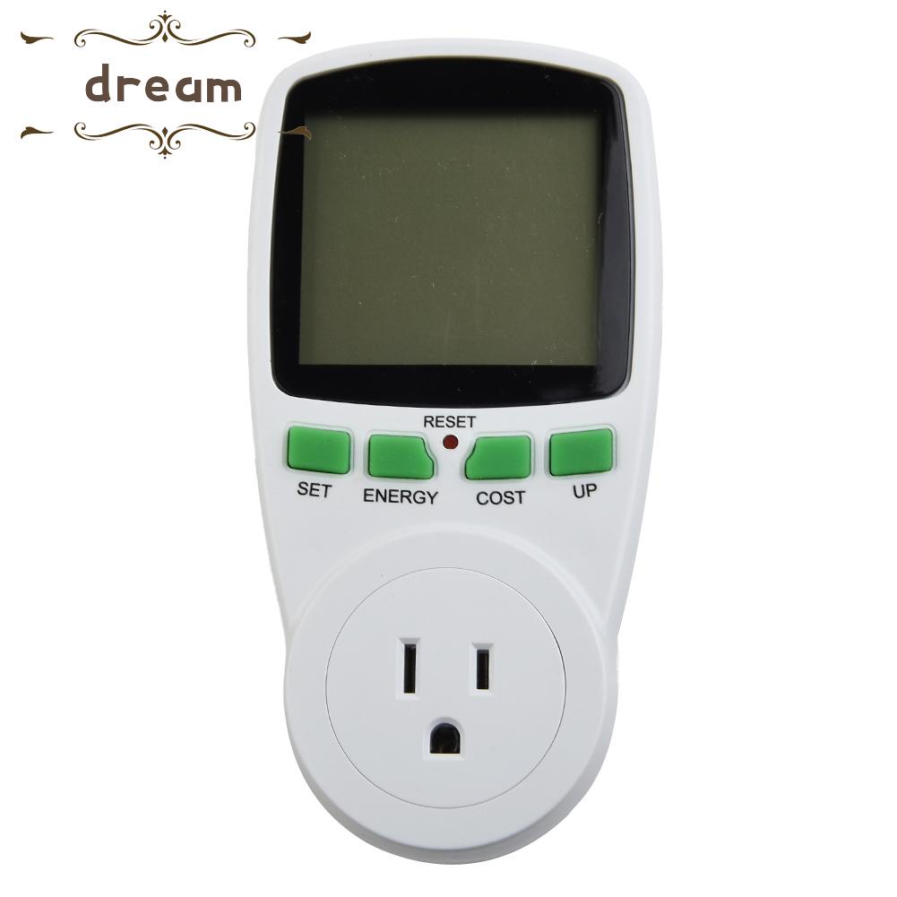 【DREAMLIFE】1 * Energy Consumption Energy Costs Measuring Device Electricity Meter UK Socket