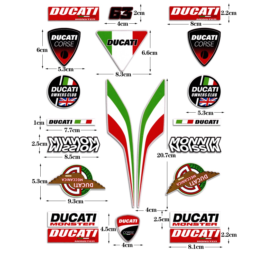 Miếng Dán Phản Quang Chống Thấm Nước Trang Trí Xe Mô Tô Ducati821 / 899 / 939 / 1200