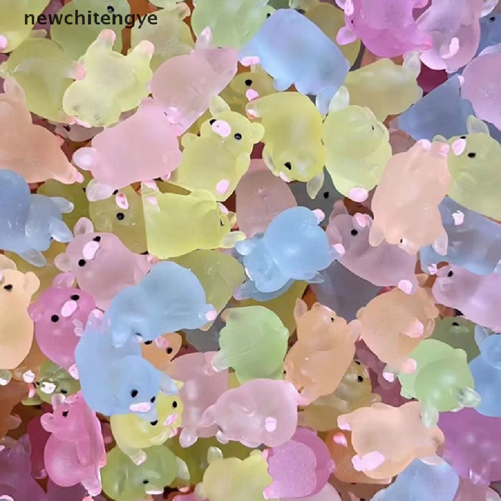 Set 6 Mô Hình Chú Heo Bằng Nhựa Phát Quang Trang Trí Tiểu Cảnh