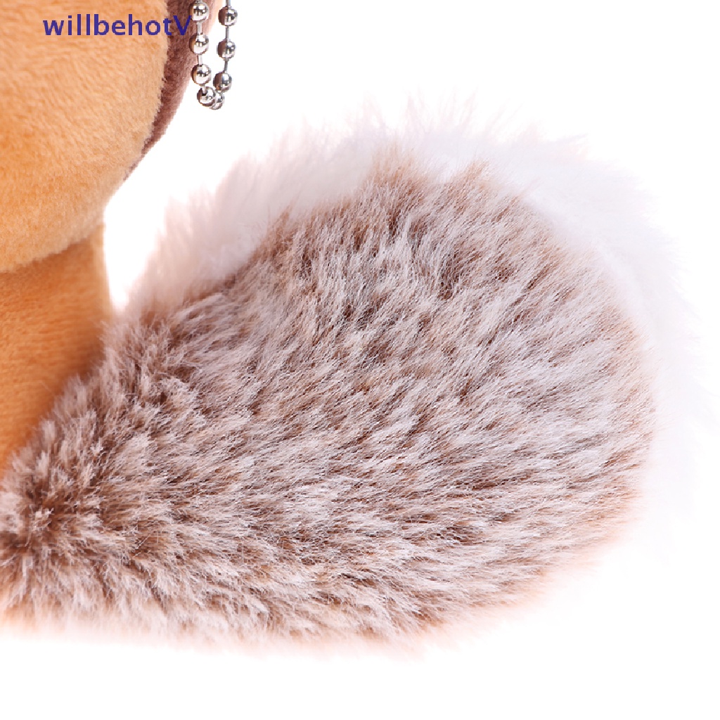 [WillbehotV] Móc Khóa Hình Chú Sóc Nhồi Bông Mini Trang Trí Đuôi Ngoại Cỡ [Mới]