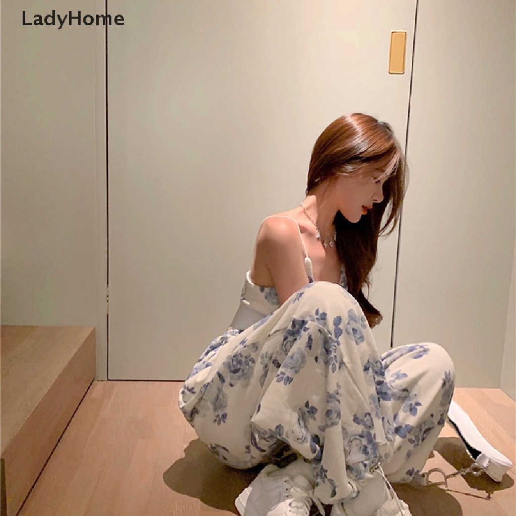 Bộ Áo Camisole + Quần Dài Ống Rộng Nhuộm Màu Thời Trang Mùa Hè Quyến Rũ Cho Nữ Y2k TPN