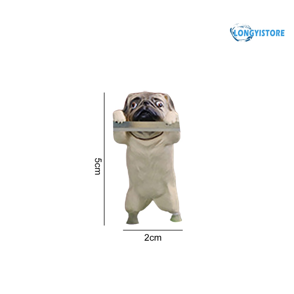 Chú Chó Pug Bằng Nhựa Resin Siêu Bền Treo Trang Trí Bể Cá