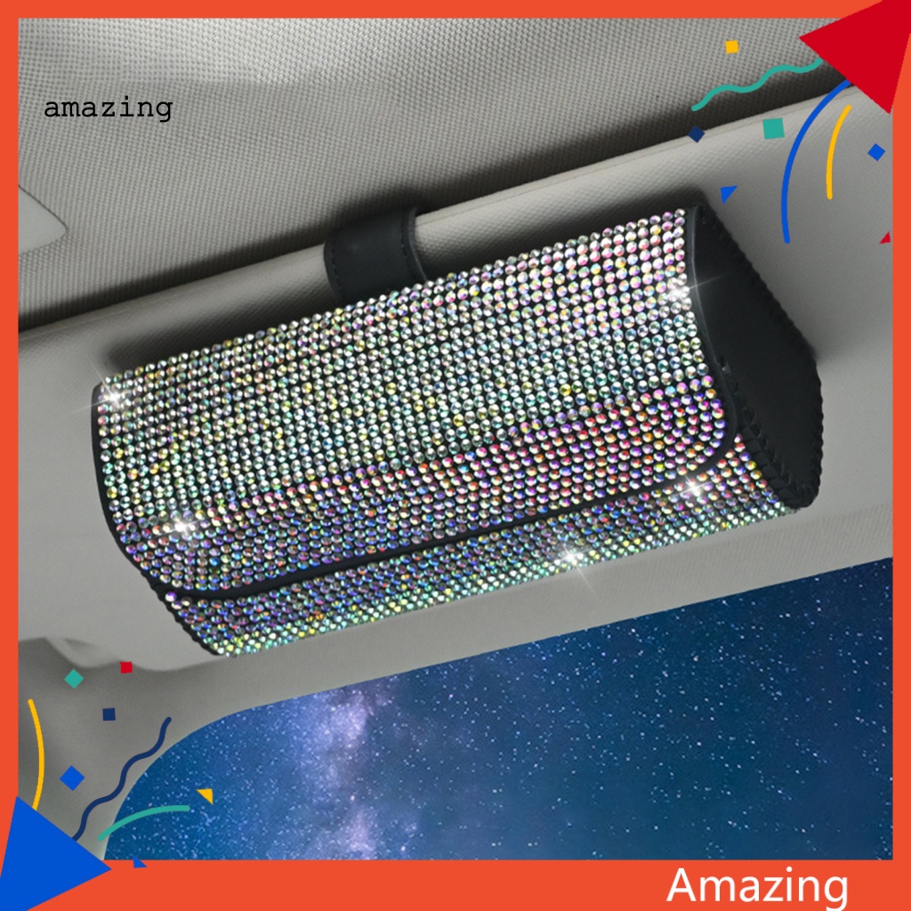 Giá Đỡ Mắt Kính Đính Đá Trang Trí Xe Hơi