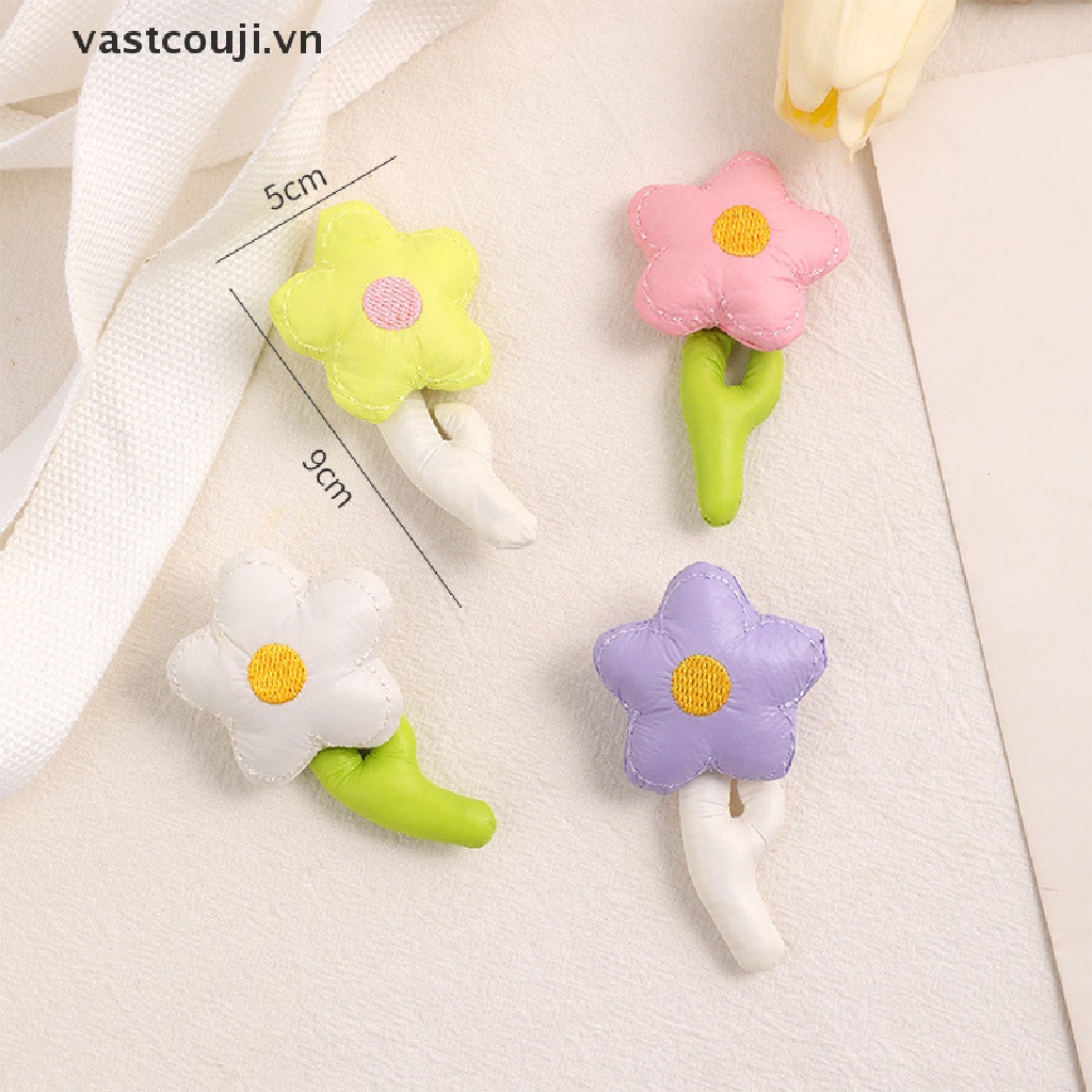 Trâm Cài Áo Hình Bông Hoa Bằng Vải Dễ Thương Dùng Trang Trí Túi Xách