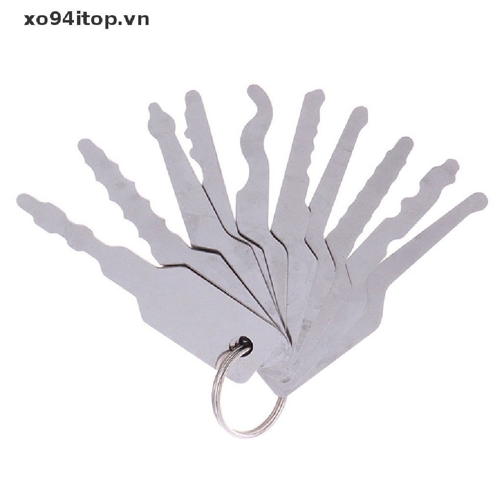 Set 10 Dụng Cụ Mở Khóa Xe Hơi Bằng Thép Không Gỉ Chất Lượng Cao