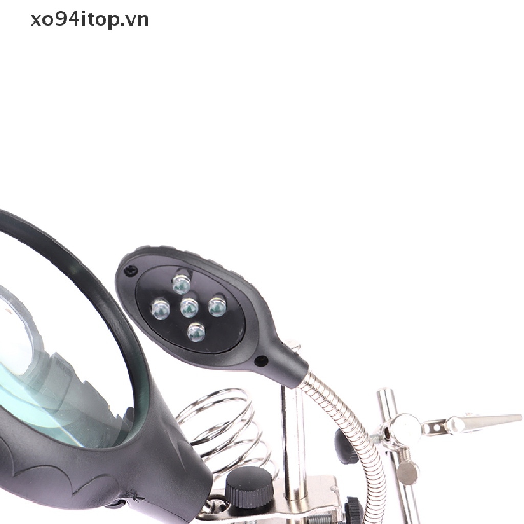 Xoitop 1 Cái Giá Đỡ Kim Loại Kính Lúp Led Điện Tử Hỗ Trợ Hàn Sắt VN