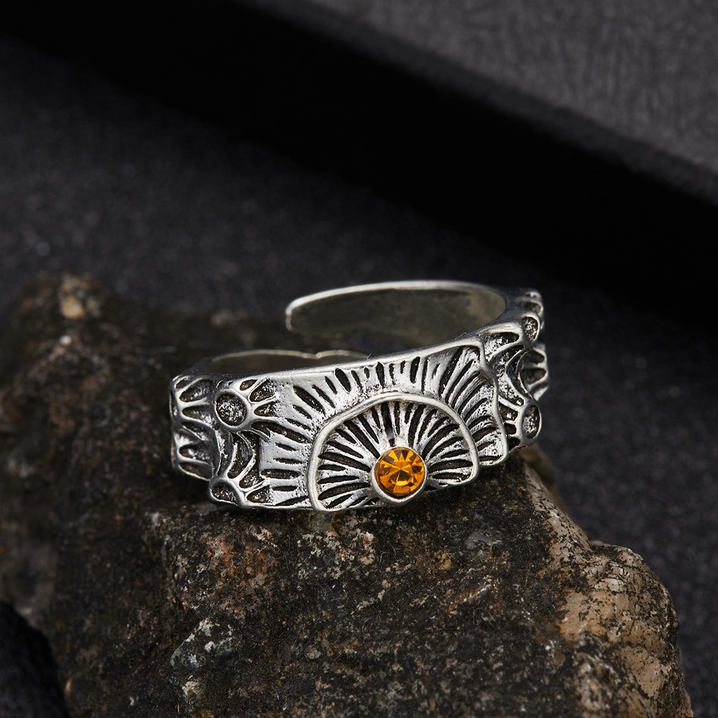 [IGT] Nhẫn Dạng Mở Họa Tiết Hình Học 3D Hoạt Hình Có Thể Điều Chỉnh Làm Quà Tặng Trang Sức Cho Nữ