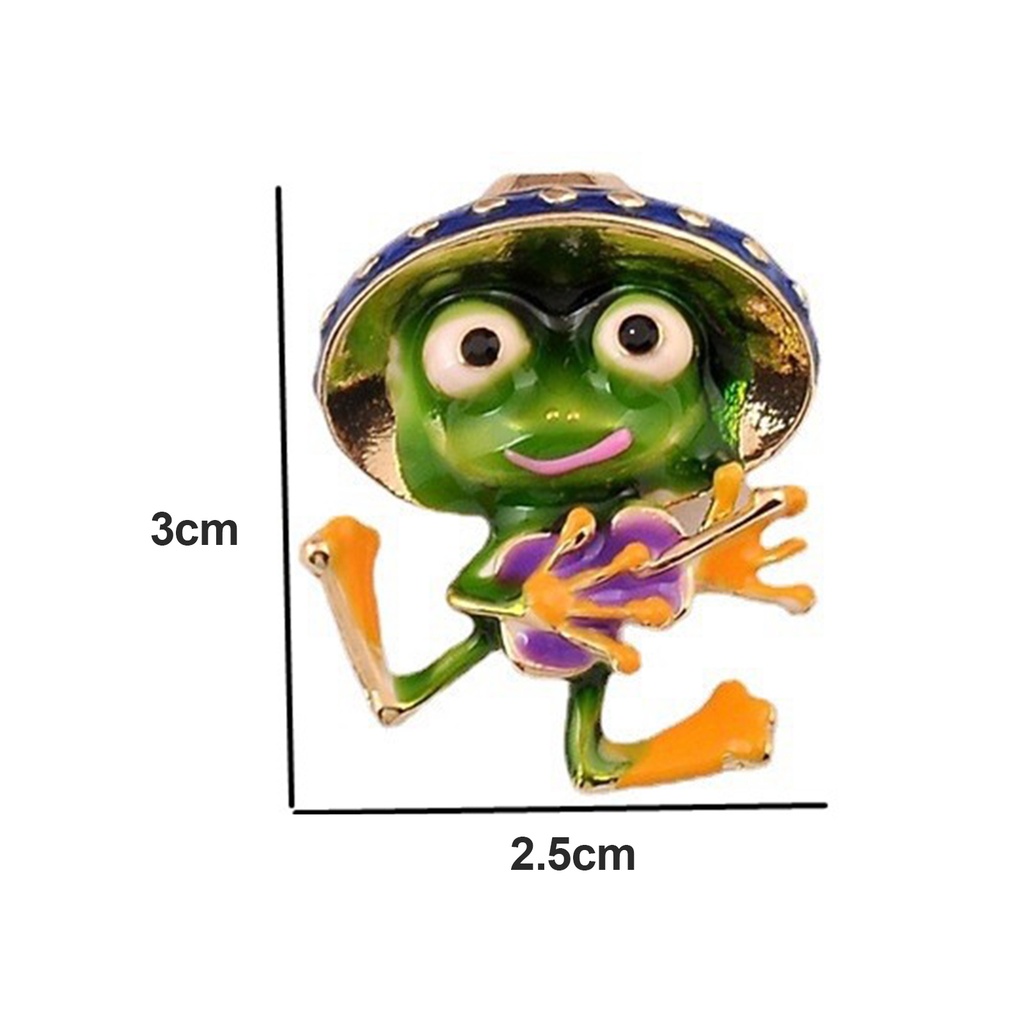 Ghim Cài Áo Ba Chiều Hình Chú Ếch Xanh Hoạt Hình Dễ Thương
