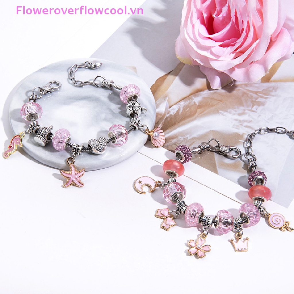 1 Bộ Hạt Xỏ Vòng Tay Trang Sức Sáng Tạo DIY Dành Cho Bé Gái