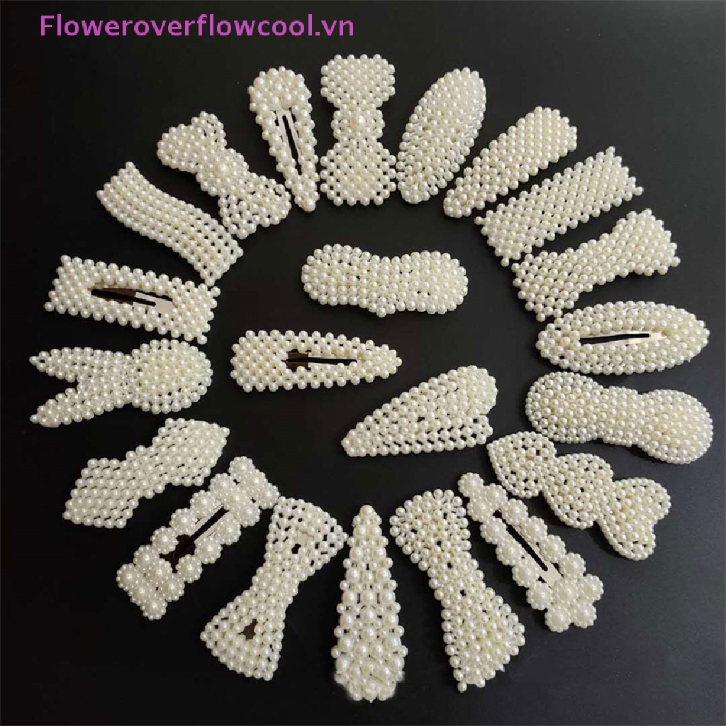 Kẹp Tóc Đính Nút Ngọc Trai Thời Trang Cho Nữ