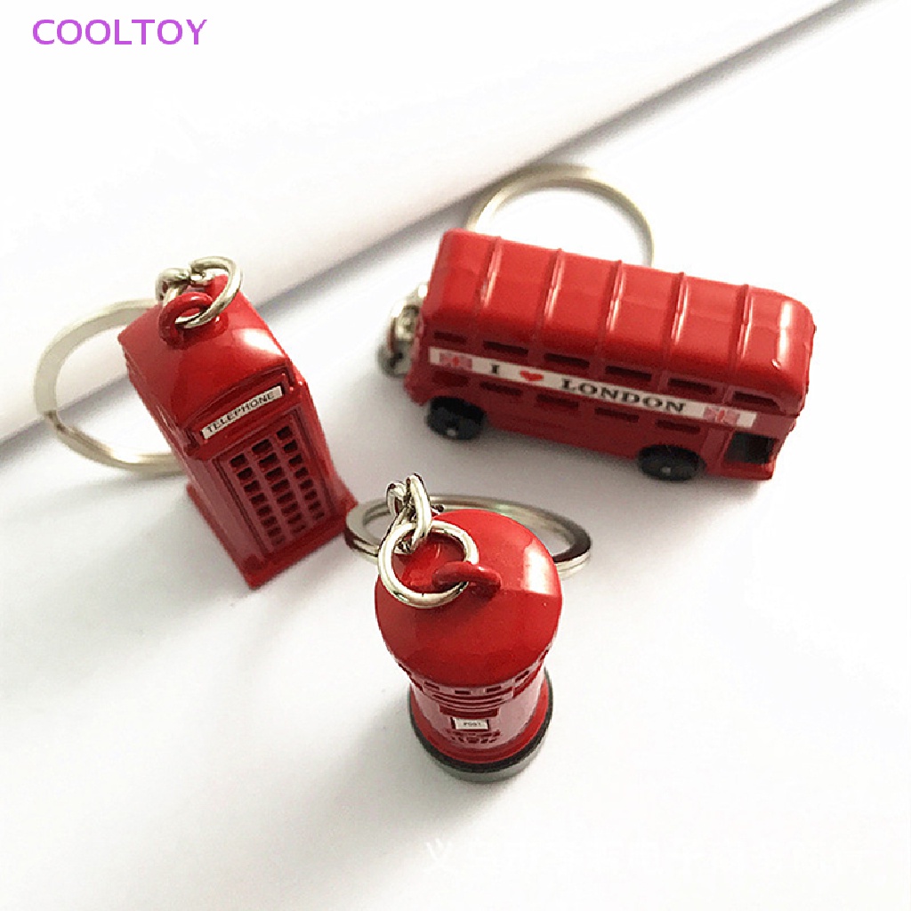Cooltoy Đồ Chuốt Bút Chì Kim Loại Mini Màu Xanh Lá Đỏ Mô Hình Xe Buýt Châu Âu Vintage