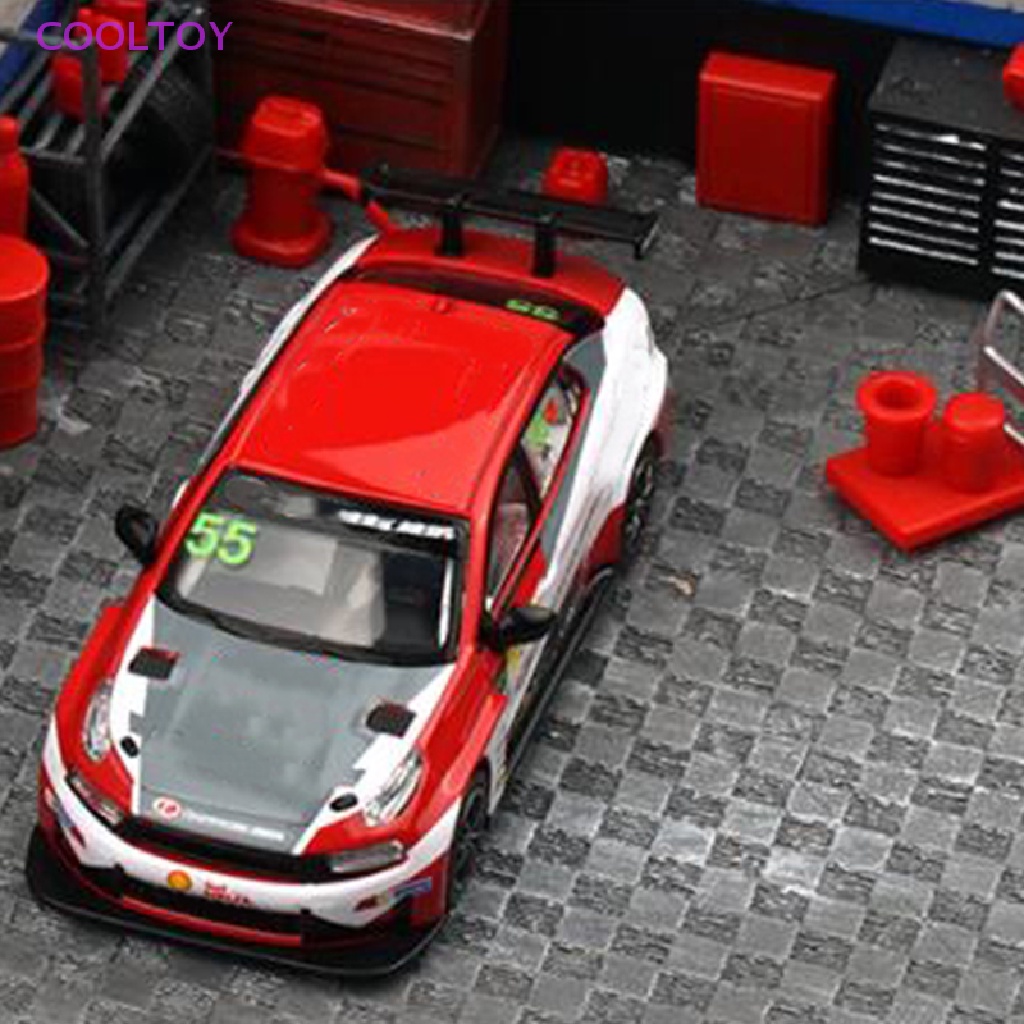 Mô Hình Đồ Chơi Cửa Hàng Xe Hơi Diorama Mini Tỷ Lệ 1 / 64