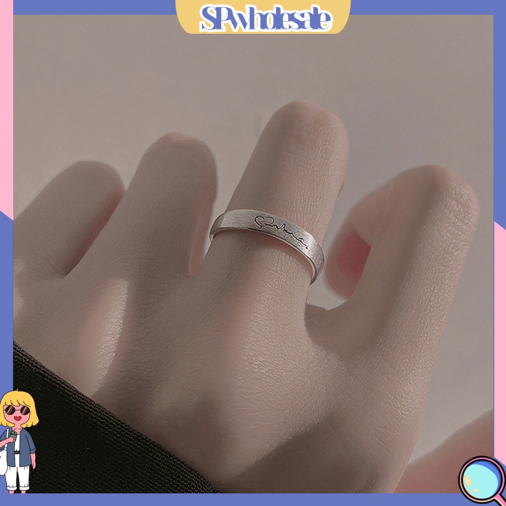 <SPwholesale> Nhẫn Hở Mạ Điện Hình Học Trang Trí Hình Học Màu Bạc Trang Trí Hàng Ngày Cho Nữ
