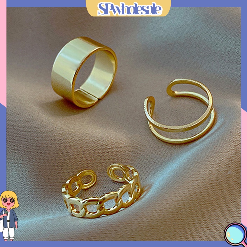 <SPwholesale> Bộ 3 Nhẫn Hở Đeo Khớp Ngón Tay Cá Tính