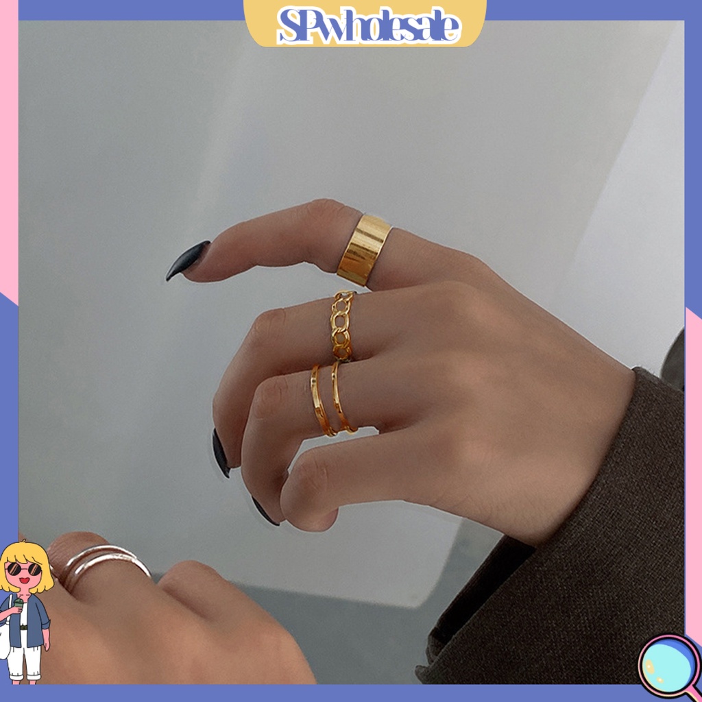 <SPwholesale> Bộ 3 Nhẫn Hở Đeo Khớp Ngón Tay Cá Tính