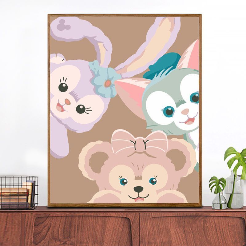 Tranh Sơn Dầu diy Hình Ngôi Sao Sương Mù / Tô Màu Dành Cho Trẻ Em