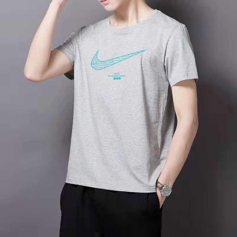 Áo Thun Thể Thao Nike 100% Chính Hãng Dáng Rộng Tay Ngắn In Logo Cá Tính Cho Nam