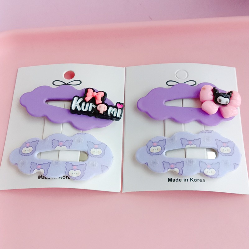 SANRIO Set 2 Kẹp Tóc Hoạt Hình Dễ Thương Cho Nữ