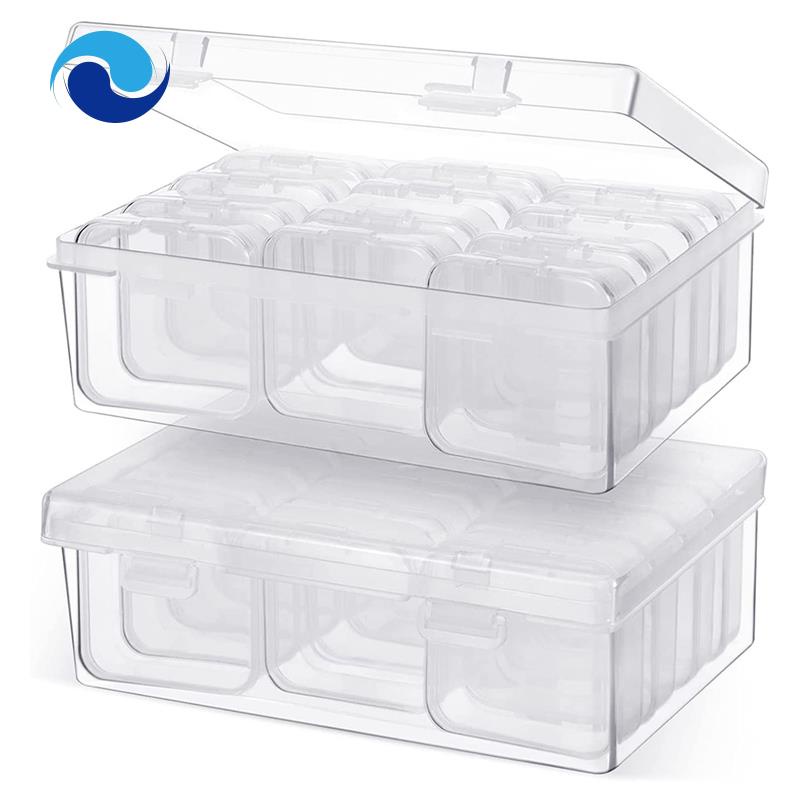 Set 24 Hộp Đựng Hạt Cườm Nhỏ Kèm 2 Nắp Đậy Tiện Dụng