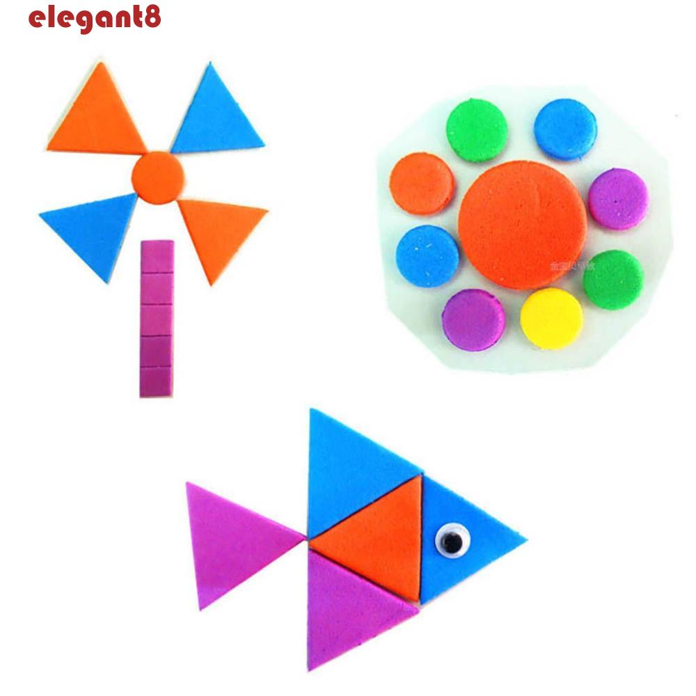 Miếng Dán Xốp EVA Họa Tiết Hình Học Nhiều Màu Trang Trí Sổ Tay DIY Cho Bé