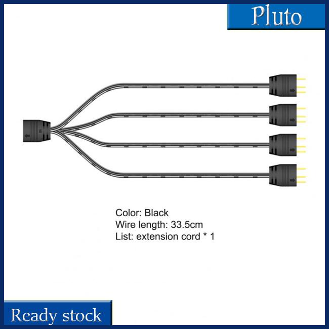 Mới Dây Cáp Nối Dài Bo Mạch Chủ Argb 5v 3 Chấu 1 Sang 4 33.5cm Có Bảo Vệ Bàn