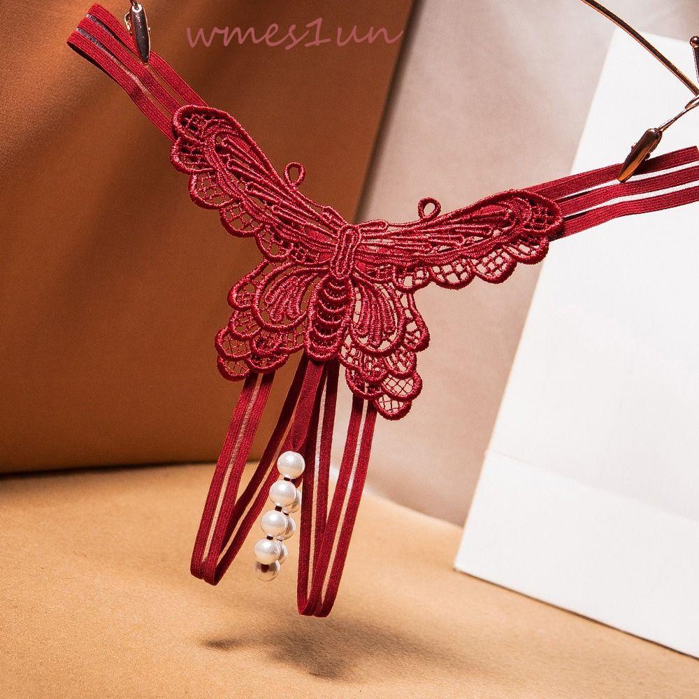 Quần Lót Ren Hoa Lưng Thấp WMES15H Thiết Kế Hở Độc Đáo Thời Trang Quyến Rũ Cho Nữ