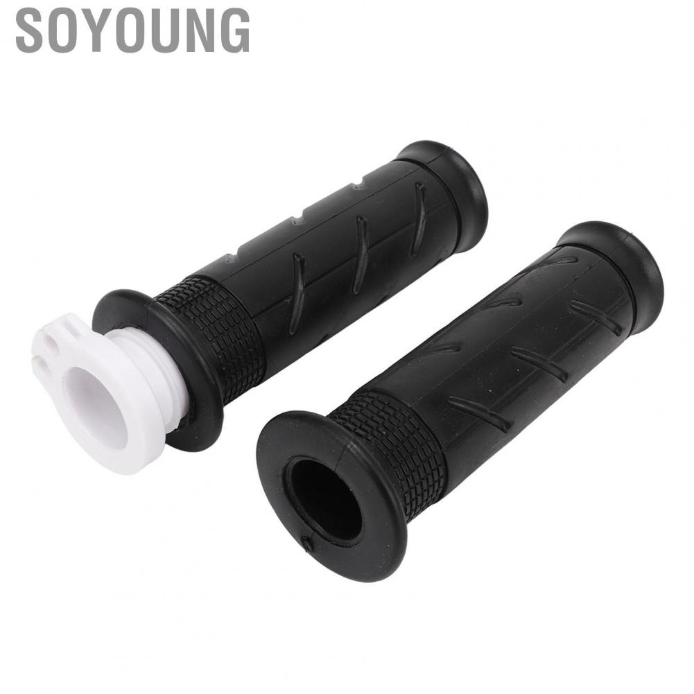 Soyoung Handlebar Grip  Stylish Look Comfortable Holding Shockproof Easy To Install 2PCS Motorcycle Hand Bar Grips for Motorbike